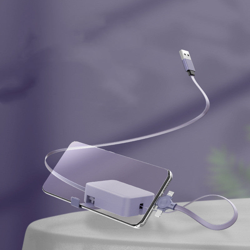 4-in-1-einziehbares USB-Kabel, kreatives Macaron-Typ-C-Mikrokabel für iPhone - Kreativkauf.SI