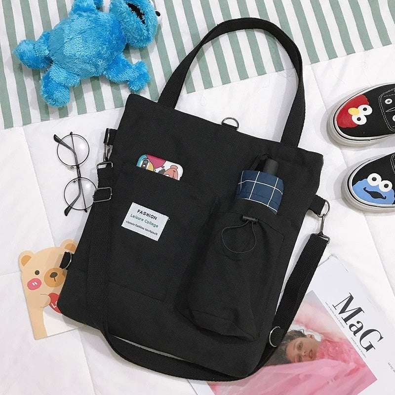 Canvas Studenten Handtasche in verschiedenen Farben - Kreativkauf.SI