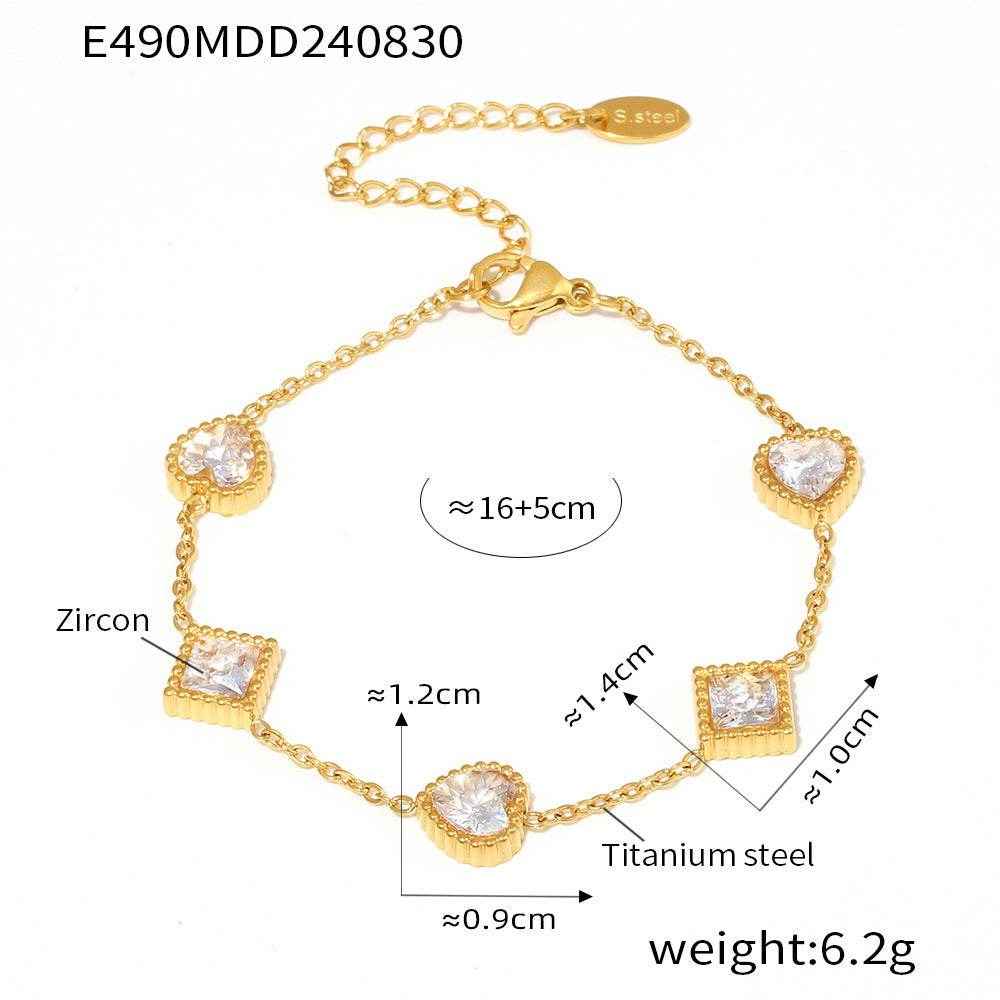 Zirkon Armband Love - Elegantes Armband für Liebhaber - Kreativkauf.SI