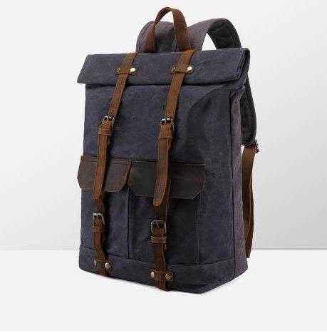 Vintage Rucksack aus Pferdeleder mit Öl Wachs Leinwand - Kreativkauf.SI