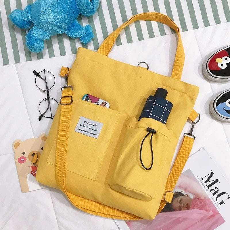 Canvas Studenten Handtasche in verschiedenen Farben - Kreativkauf.SI