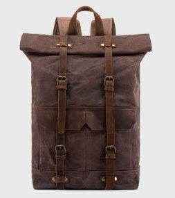Vintage Rucksack aus Pferdeleder mit Öl Wachs Leinwand - Kreativkauf.SI