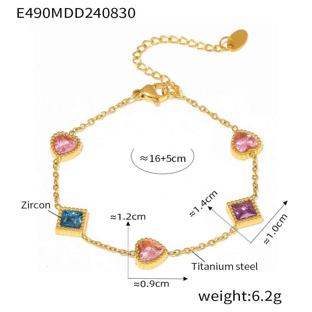 Zirkon Armband Love - Elegantes Armband für Liebhaber - Kreativkauf.SI