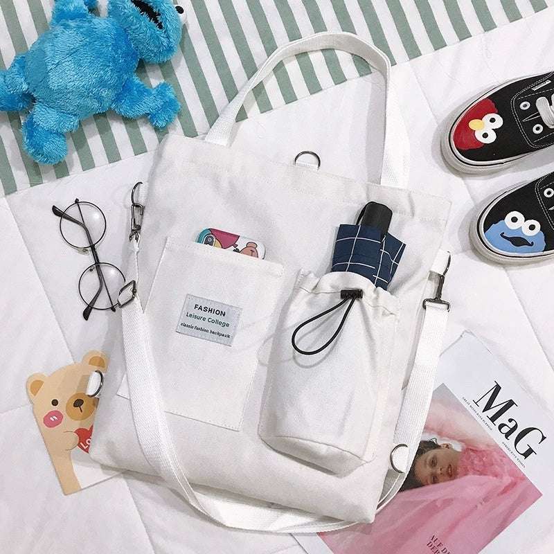 Canvas Studenten Handtasche in verschiedenen Farben - Kreativkauf.SI