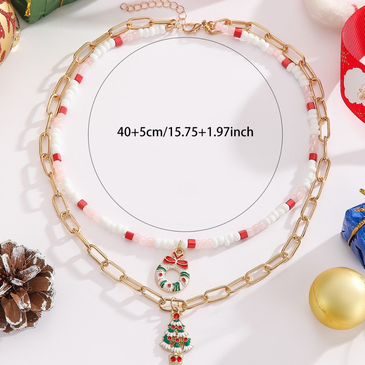 Mädchen Weihnachtsmann Anhänger für Weihnachtsbaum mit Schneeflocken Design - Si.Kreativkauf