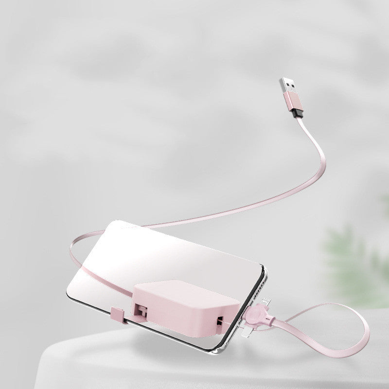 4-in-1-einziehbares USB-Kabel, kreatives Macaron-Typ-C-Mikrokabel für iPhone - Kreativkauf.SI