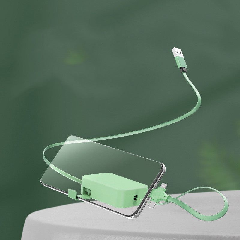 4-in-1-einziehbares USB-Kabel, kreatives Macaron-Typ-C-Mikrokabel für iPhone - Kreativkauf.SI