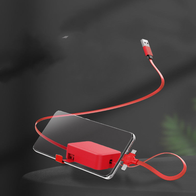 4-in-1-einziehbares USB-Kabel, kreatives Macaron-Typ-C-Mikrokabel für iPhone - Kreativkauf.SI