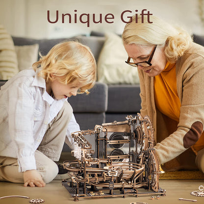 Robotime ROKR Marble Night City 3D Holzpuzzle-Spiel, Bausatz, Wasserradmode