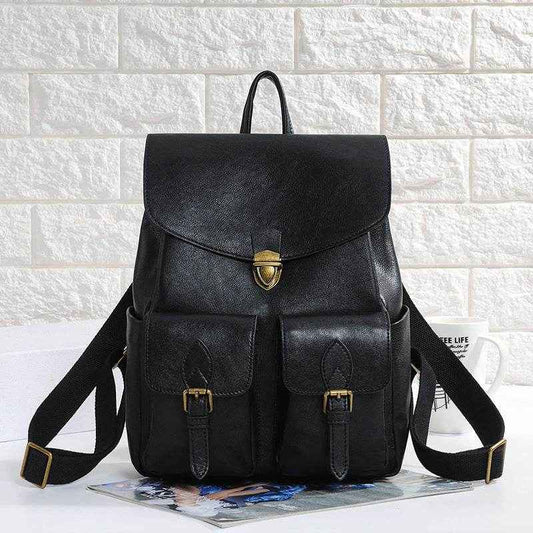 Vintage Damen Rucksack aus Rindsleder - Eleganter Rucksack für Damen - Kreativkauf.SI