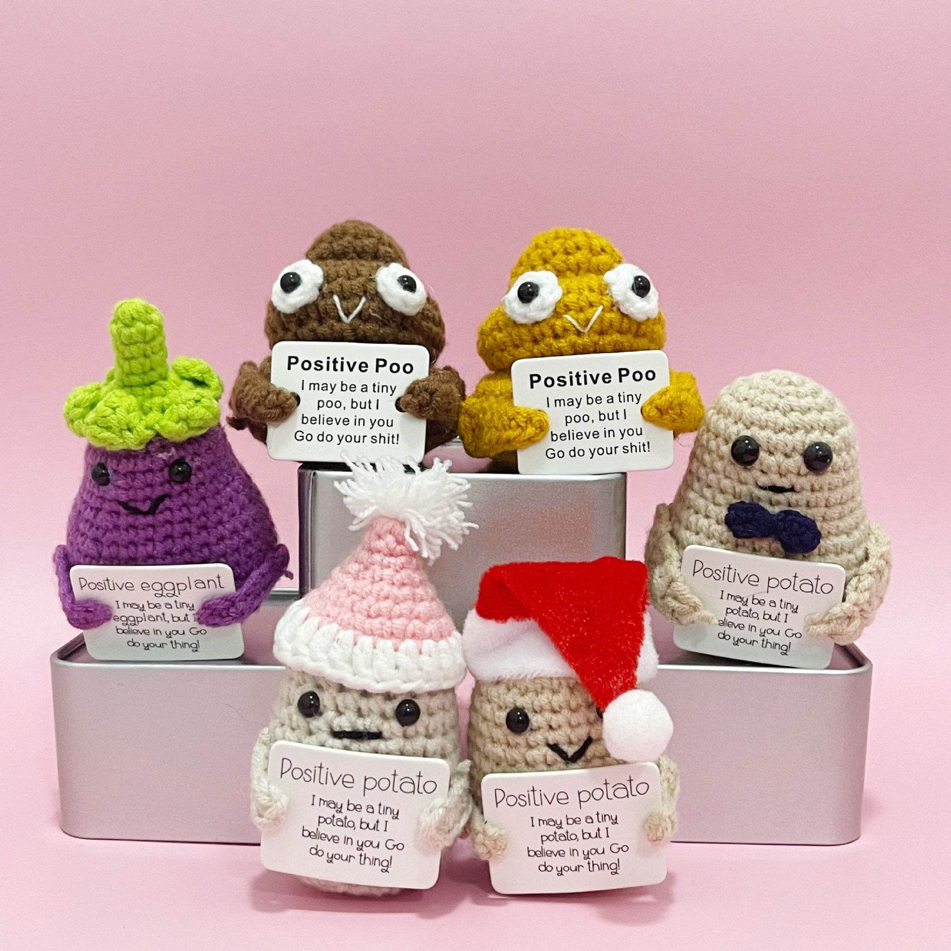 Gestrickte Gurken Puppe verleiht positive, nette  und emozonale Energie - Kreativkauf.SI