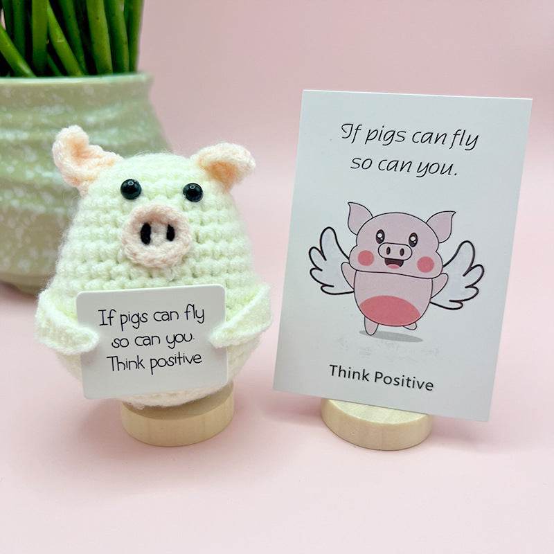 Gestrickte Gurken Puppe verleiht positive, nette  und emozonale Energie - Kreativkauf.SI