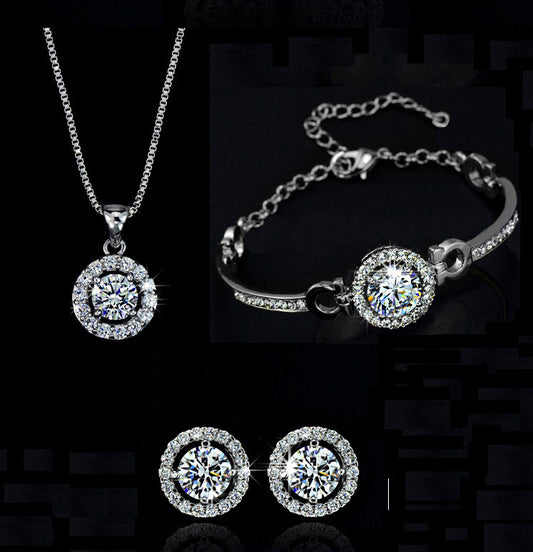 Schmuckset 5 teilig- Halskette, Armband und Ohrringe - Kreativkauf.SI