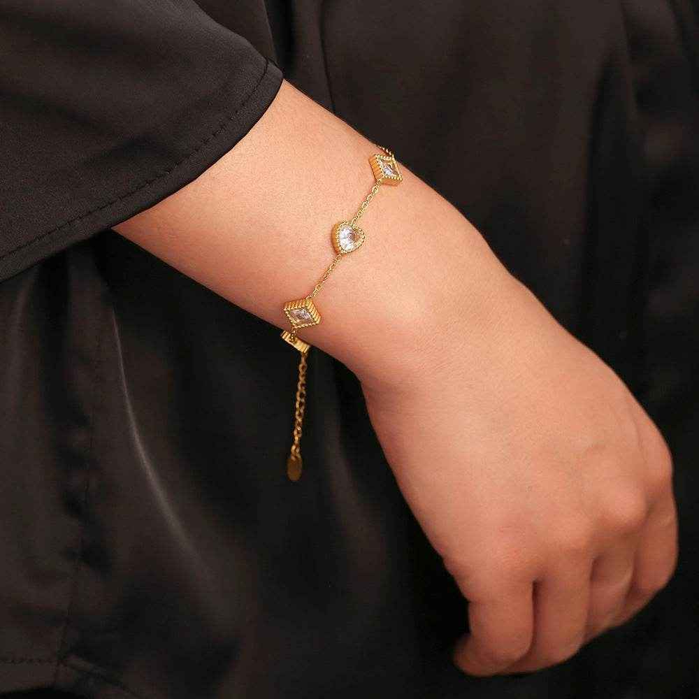 Zirkon Armband Love - Elegantes Armband für Liebhaber - Kreativkauf.SI
