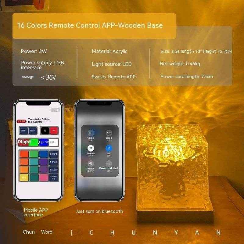LED Wasserwellen- Umgebungsnachtlicht - Kreativkauf.SI
