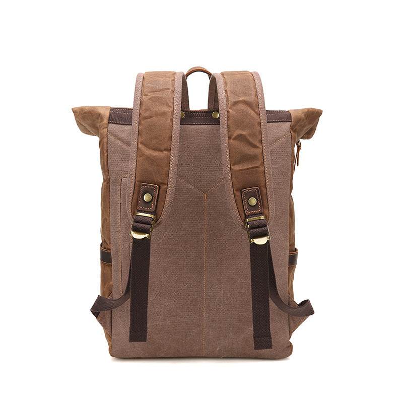Retro Rucksack – Wasserdichtes Pferdeleder und Canvas ein Qualitätsrucksack - Kreativkauf.SI