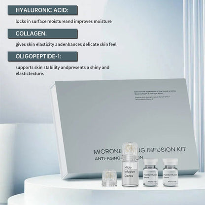 Anti - Aging Hautserum mit Mikronadel - Infusionssystem für straffere und jugendlichere Haut - Si.Kreativkauf