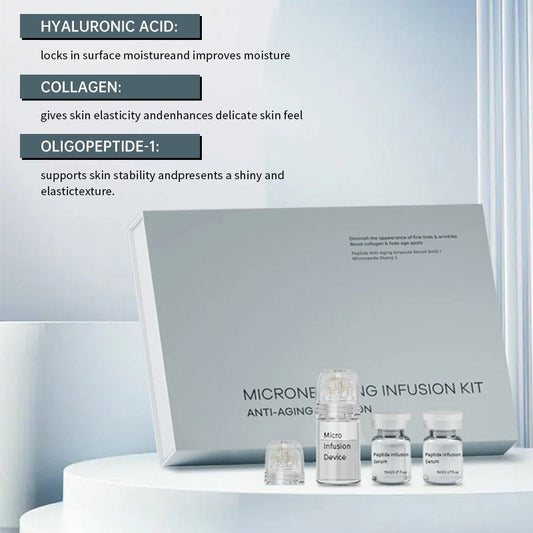 Anti - Aging Hautserum mit Mikronadel - Infusionssystem für straffere und jugendlichere Haut - Si.Kreativkauf