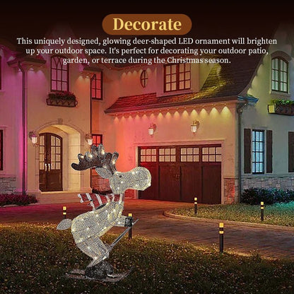 Beleuchteter Garten - Rentier mit LED - Beleuchtung für festliche Dekoration - Si.Kreativkauf