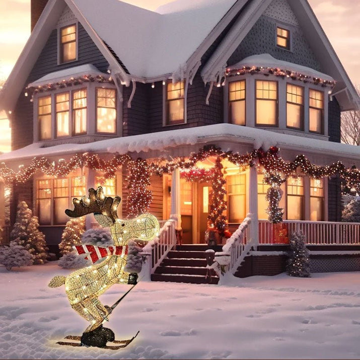 Beleuchteter Garten - Rentier mit LED - Beleuchtung für festliche Dekoration - Si.Kreativkauf