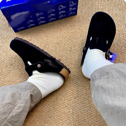 Birkenstock Sandalen aus Leder mit flacher Sohle und anatomischem Fußbett für hohen Tragekomfort - Si.Kreativkauf