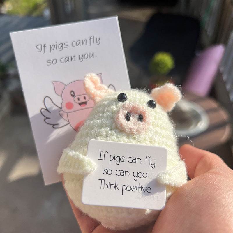 Gestrickte Gurken Puppe verleiht positive, nette  und emozonale Energie - Kreativkauf.SI