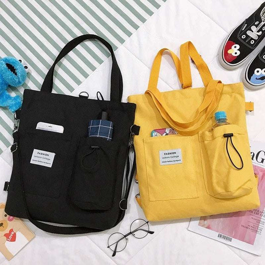 Canvas Studenten Handtasche in verschiedenen Farben - Kreativkauf.SI