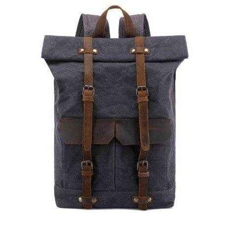 Vintage Rucksack aus Pferdeleder mit Öl Wachs Leinwand - Kreativkauf.SI