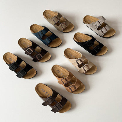 Damen Birkenstock Leder Sandalen mit anatomischem Fußbett und flacher Sohle für optimalen Komfort - Si.Kreativkauf