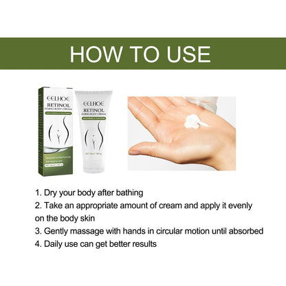 EELHOE Retinol - Körpercreme – Straffende Anti - Aging - Creme für glatte, feuchtigkeitsspendende und aufhellende Haut - Si.Kreativkauf