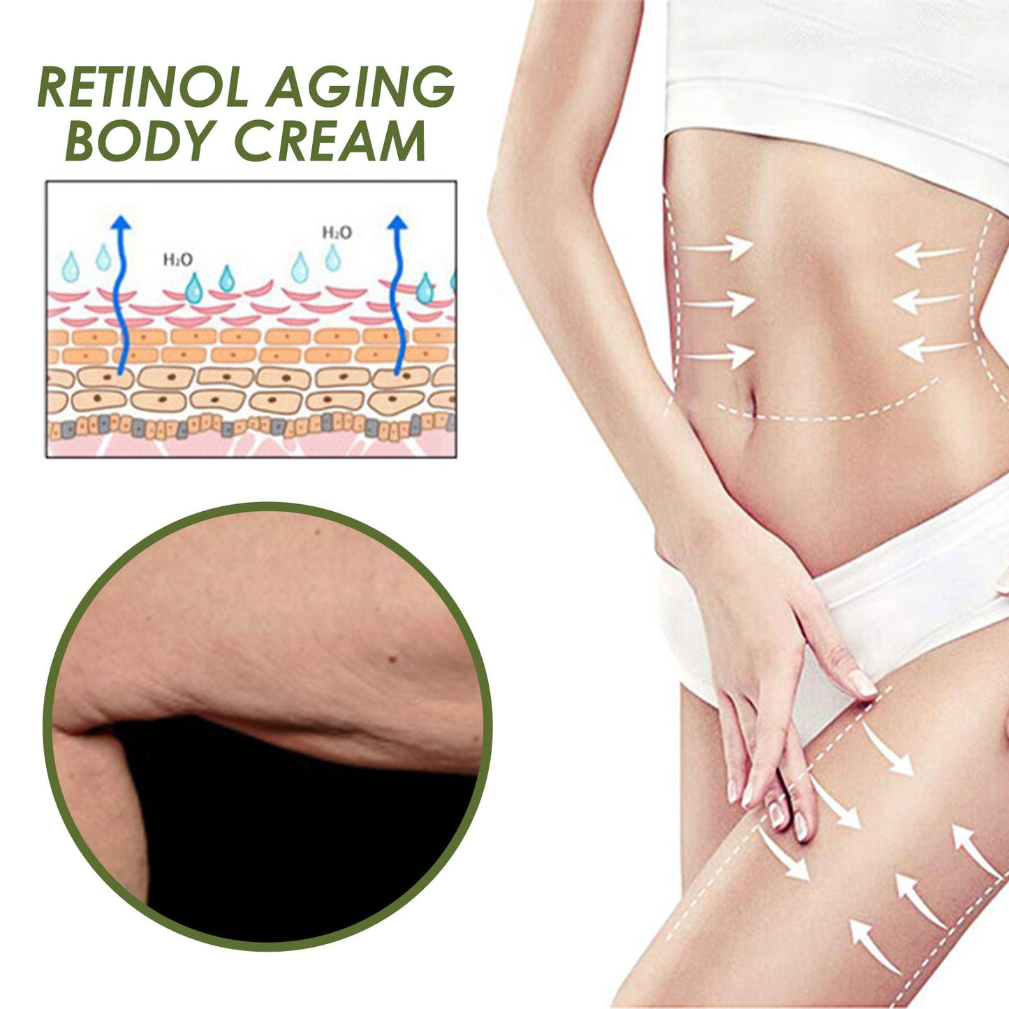 EELHOE Retinol - Körpercreme – Straffende Anti - Aging - Creme für glatte, feuchtigkeitsspendende und aufhellende Haut - Si.Kreativkauf