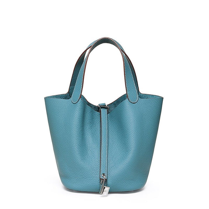 Hochwertige Rindsleder Damenhandtasche mit praktischem Design und Fächern für den Alltag - Si.Kreativkauf