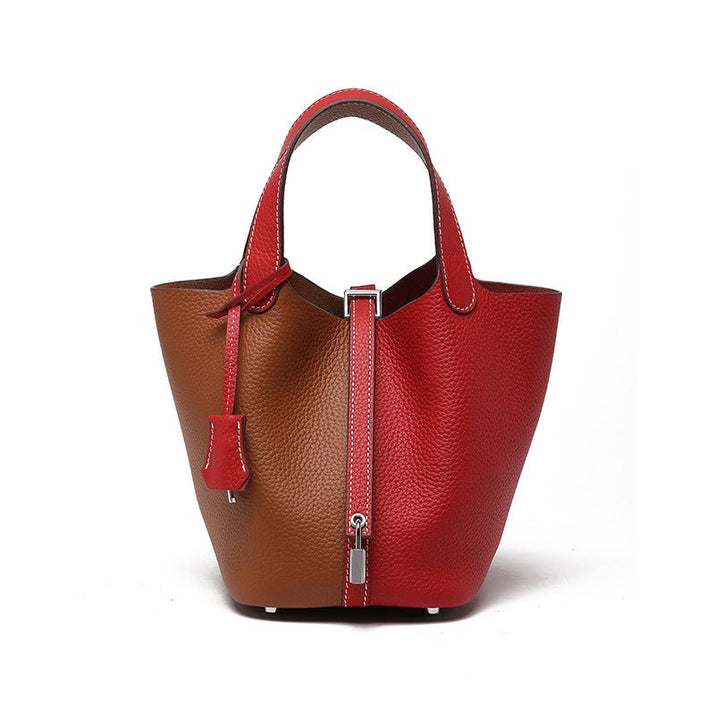 Hochwertige Rindsleder Damenhandtasche mit praktischem Design und Fächern für den Alltag - Si.Kreativkauf