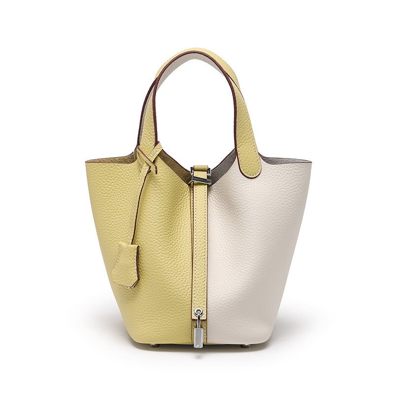 Hochwertige Rindsleder Damenhandtasche mit praktischem Design und Fächern für den Alltag - Si.Kreativkauf