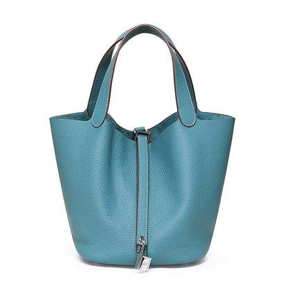 Hochwertige Rindsleder Damenhandtasche mit praktischem Design und Fächern für den Alltag - Si.Kreativkauf