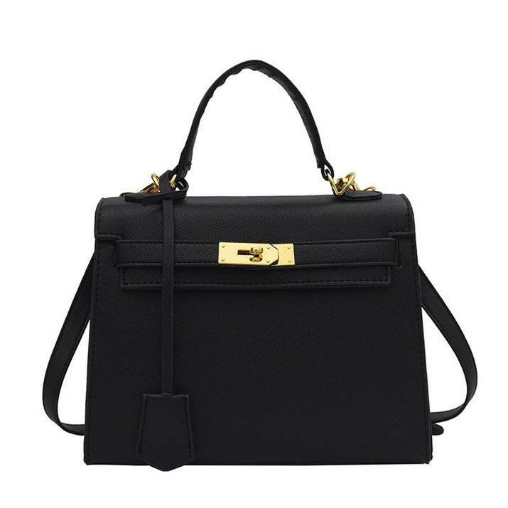 Kelly Bag aus PU - Leder in Bonbonfarben - Einfarbige Handtasche in Größe für Alltag und Freizeit - Si.Kreativkauf