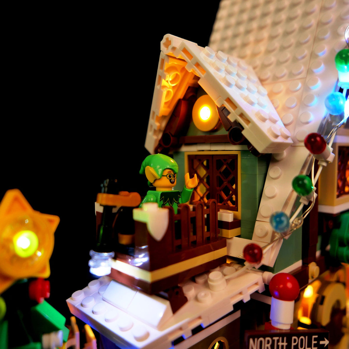 LEGO 10275 Weihnachtsserie Elfenhaus LED - Fernbedienungslicht für stimmungsvolle Beleuchtung - Si.Kreativkauf
