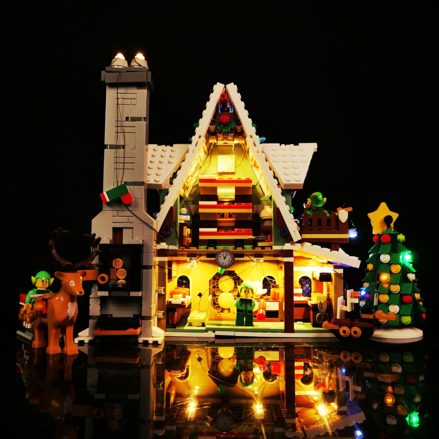 LEGO 10275 Weihnachtsserie Elfenhaus LED - Fernbedienungslicht für stimmungsvolle Beleuchtung - Si.Kreativkauf