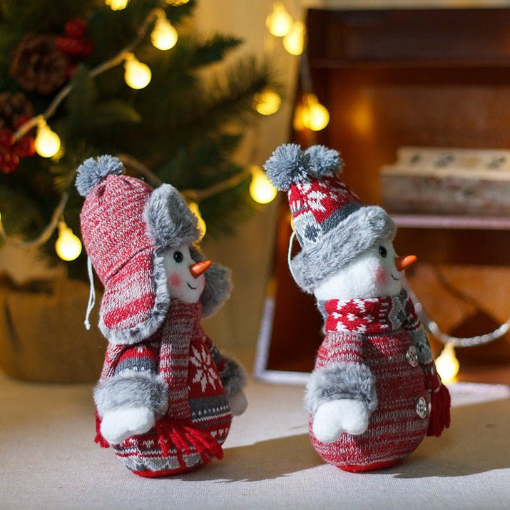 Lei Feng Schneemannpuppe mit Hut und Schal – Dekorative Winterfigur für festliche Anlässe - Si.Kreativkauf