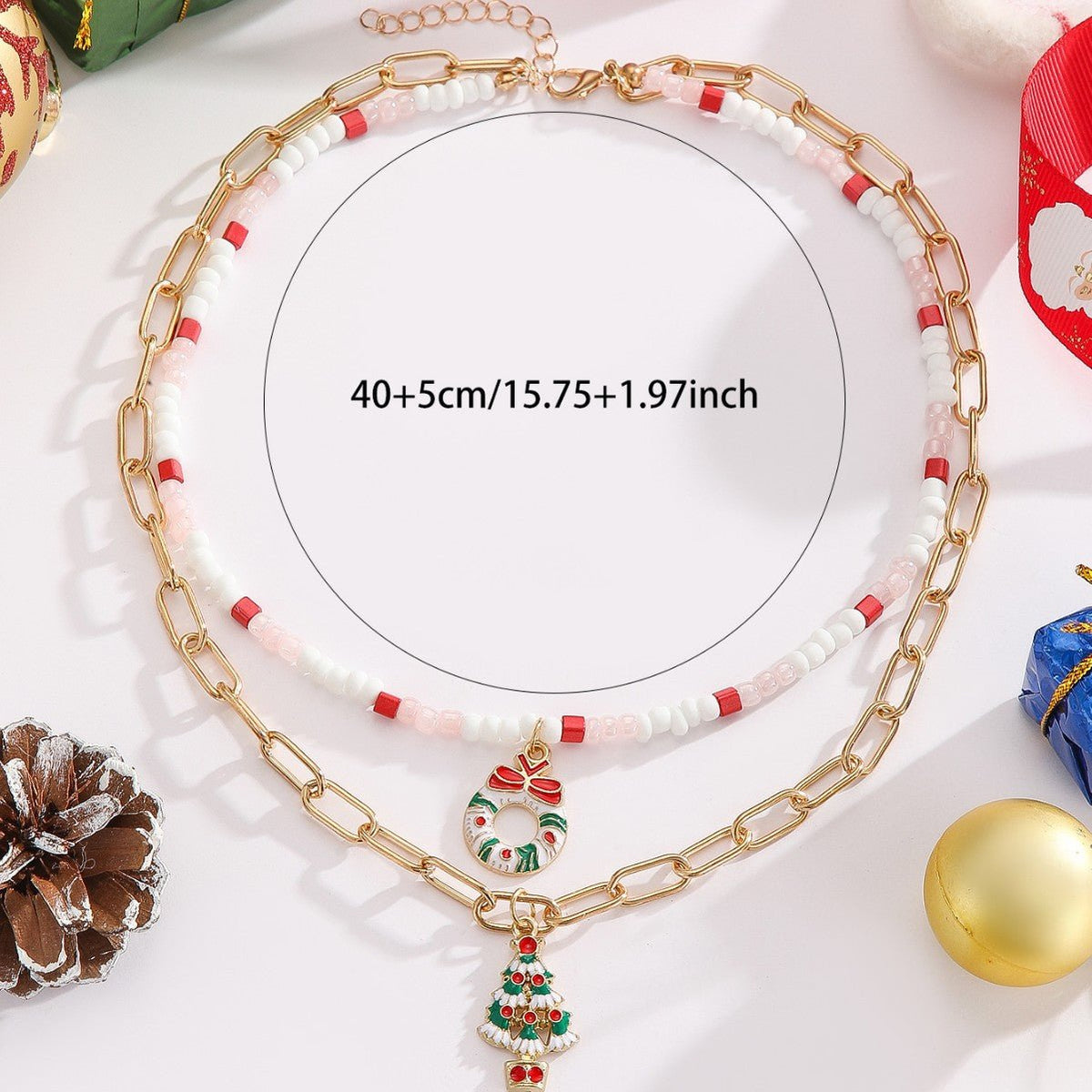 Mädchen Weihnachtsmann Anhänger für Weihnachtsbaum mit Schneeflocken Design - Si.Kreativkauf