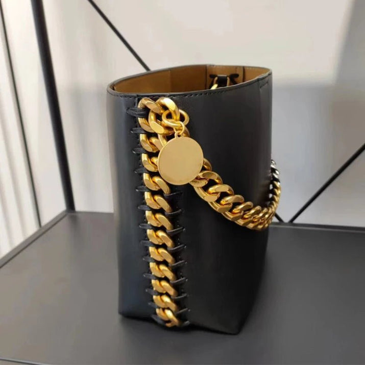 Neue Damen - Bucket - Bag aus hochwertigem Leder – stilvolle Schultertasche für Alltag und Freizeit - Si.Kreativkauf