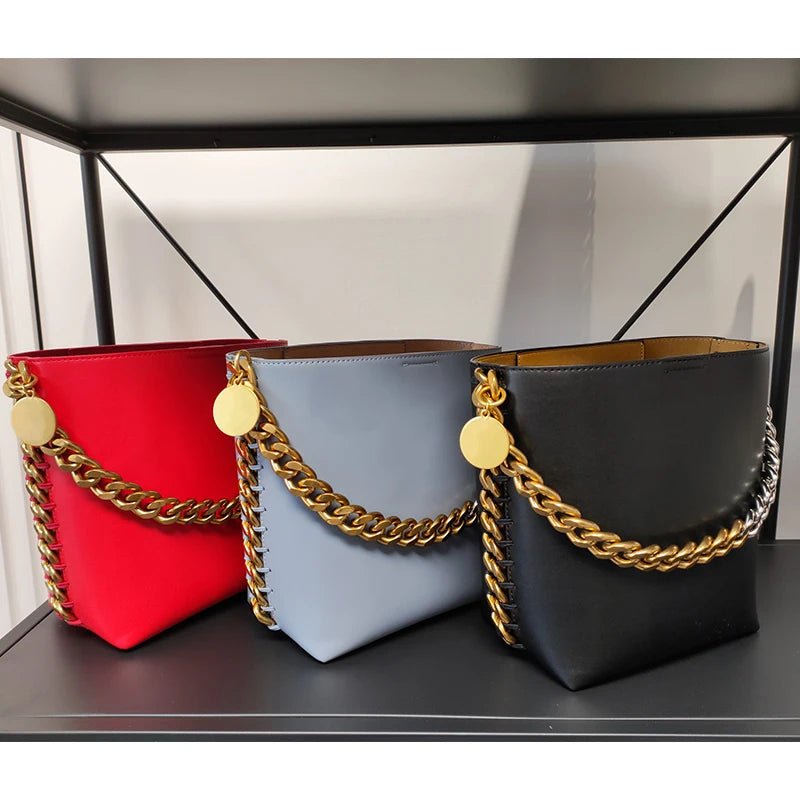 Neue Damen - Bucket - Bag aus hochwertigem Leder – stilvolle Schultertasche für Alltag und Freizeit - Si.Kreativkauf