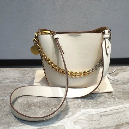 Neue Damen - Bucket - Bag aus hochwertigem Leder – stilvolle Schultertasche für Alltag und Freizeit - Si.Kreativkauf