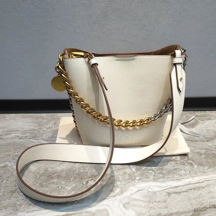 Neue Damen - Bucket - Bag aus hochwertigem Leder – stilvolle Schultertasche für Alltag und Freizeit - Si.Kreativkauf