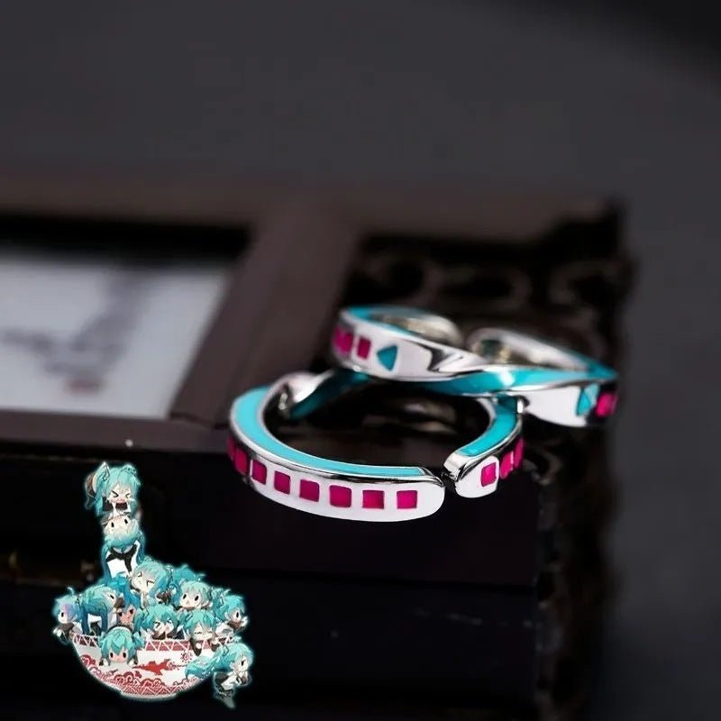 Neuer Stil Hatsune Miku Anime Möbius Ring aus 925 Silber – Eleganter Schmuck für Anime - Fans - Si.Kreativkauf