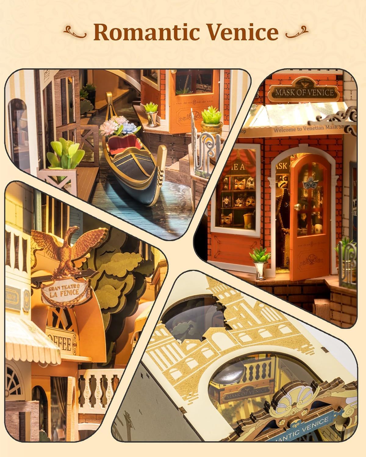 ROBOTIME 3D Booknook Bausatz für Erwachsene – Kreatives DIY Modell für Bücherregal - Si.Kreativkauf