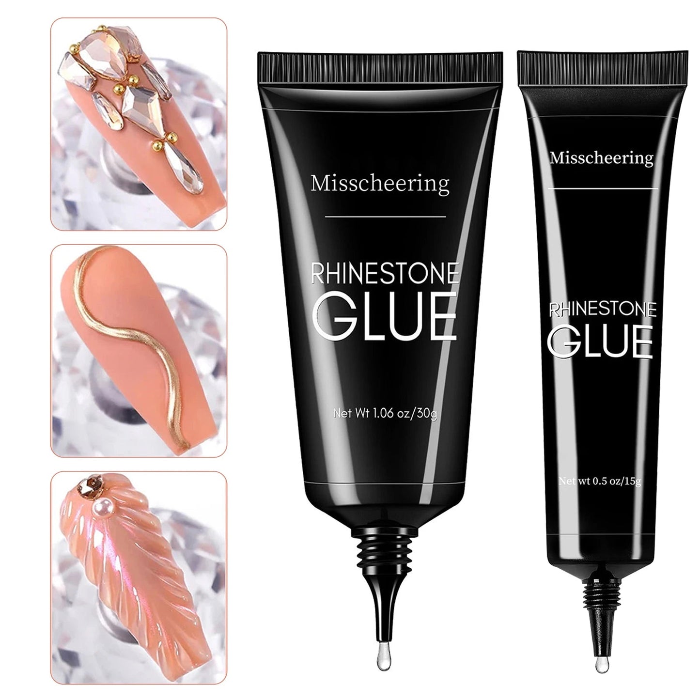 Strass - Nagelkleber 30 g – superstarker Gel - Nagelkleber für präzise Nagelverzierungen - Si.Kreativkauf