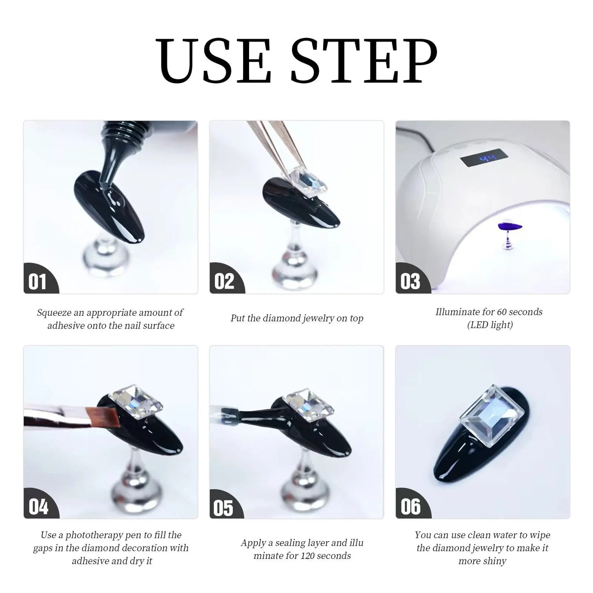 Strass - Nagelkleber 30 g – superstarker Gel - Nagelkleber für präzise Nagelverzierungen - Si.Kreativkauf