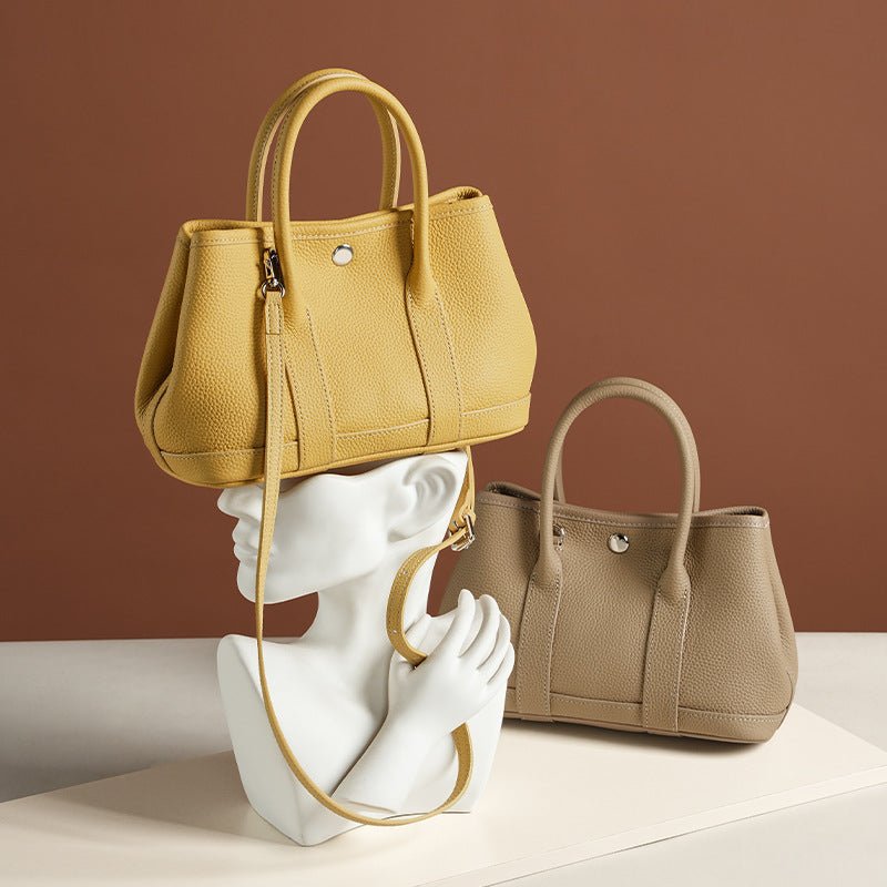 Umhängetasche Damen aus Leder - kleine Gartentasche mit verstellbarem Schulterriemen für praktische Nutzung - Si.Kreativkauf