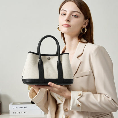 Umhängetasche Damen aus Leder - kleine Gartentasche mit verstellbarem Schulterriemen für praktische Nutzung - Si.Kreativkauf